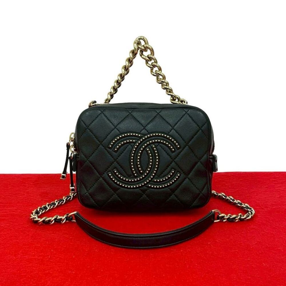 Chanel Matelasse Coco Studs Leather 2way Bag